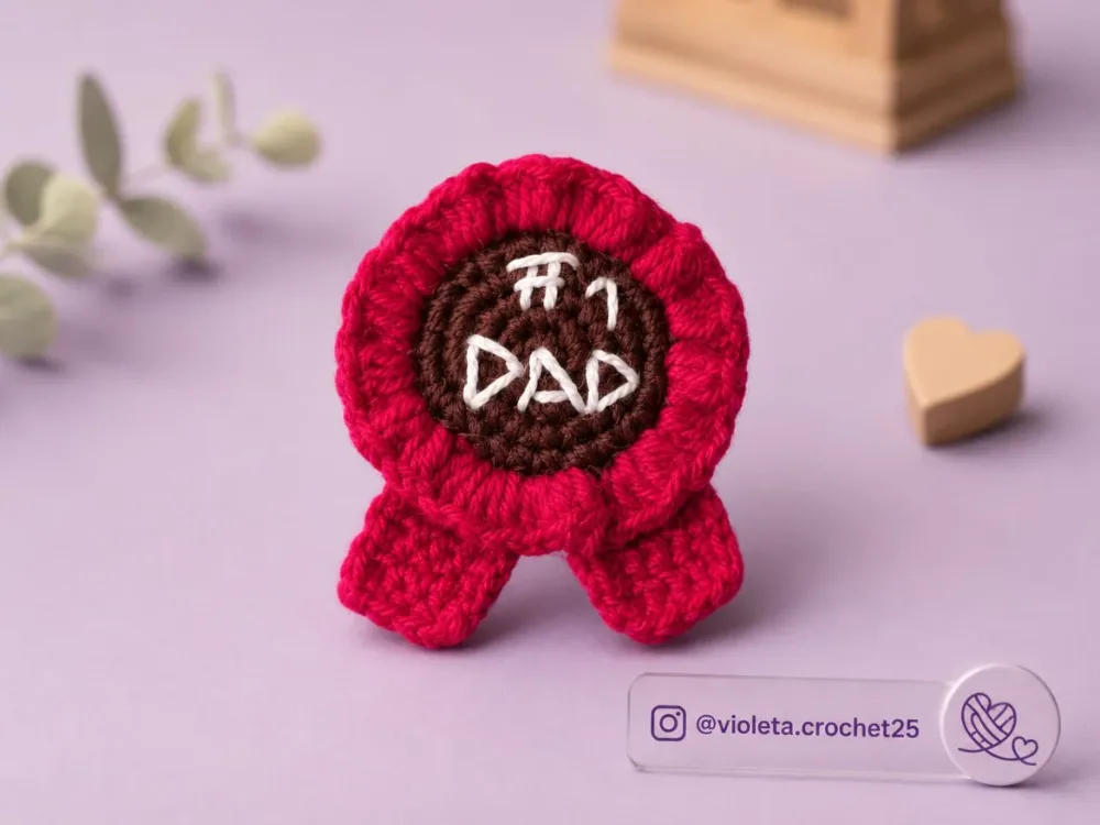 Escarapela tejido a mano por Violeta Crochet