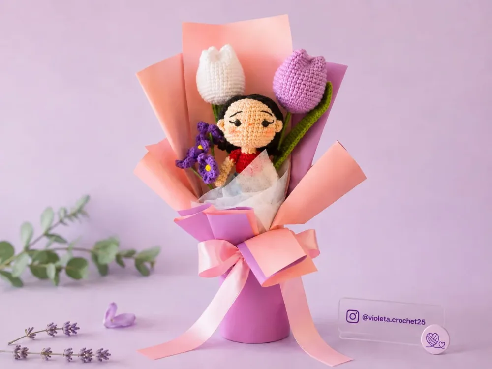 Bouquet Violeta tejido a mano por Violeta Crochet