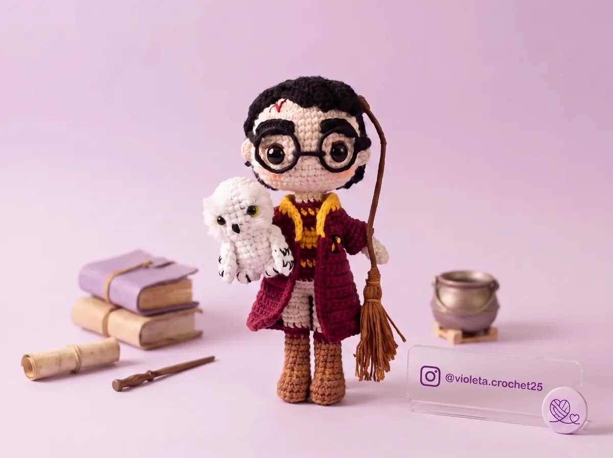 Harry Potter Quidditch tejido a mano por Violeta Crochet
