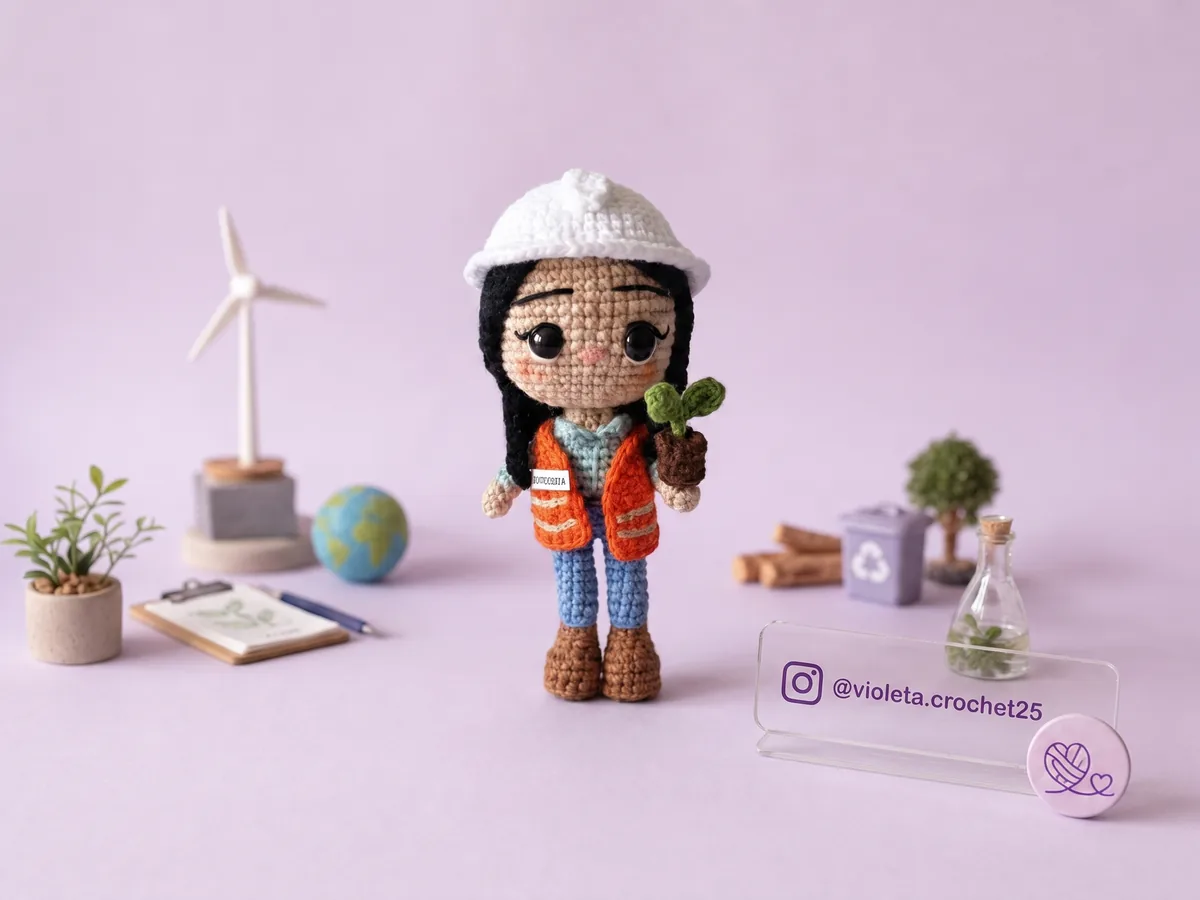 Ingeniero Ambiental tejido a mano por Violeta Crochet