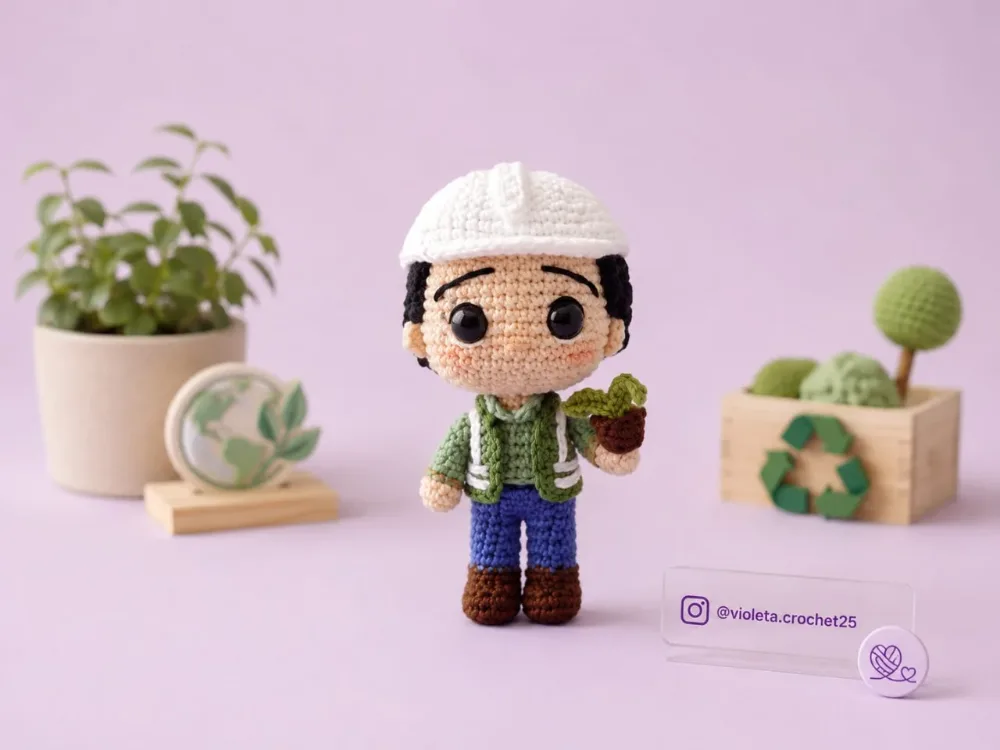 Ingeniero Ambiental Funko tejido a mano por Violeta Crochet