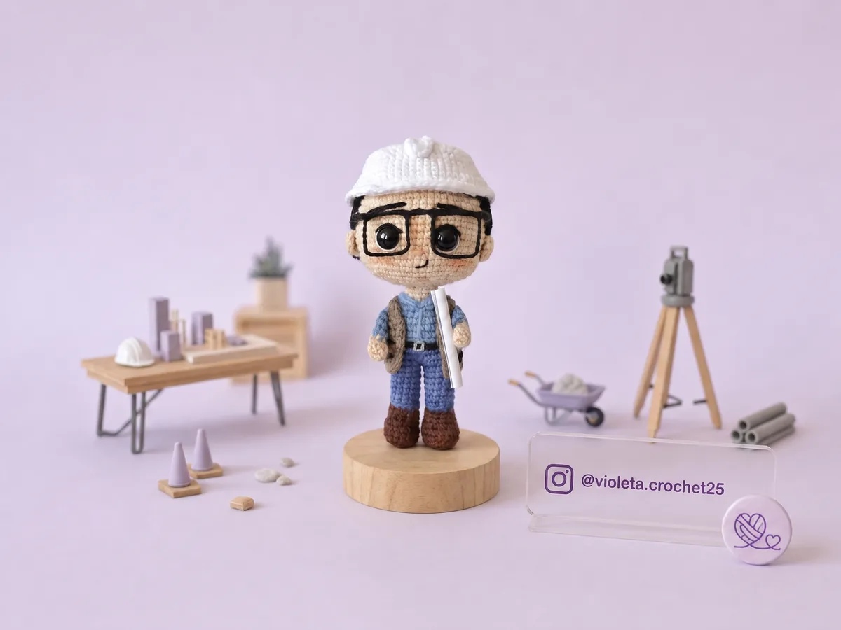 Ingeniero Civil Funko tejido a mano por Violeta Crochet