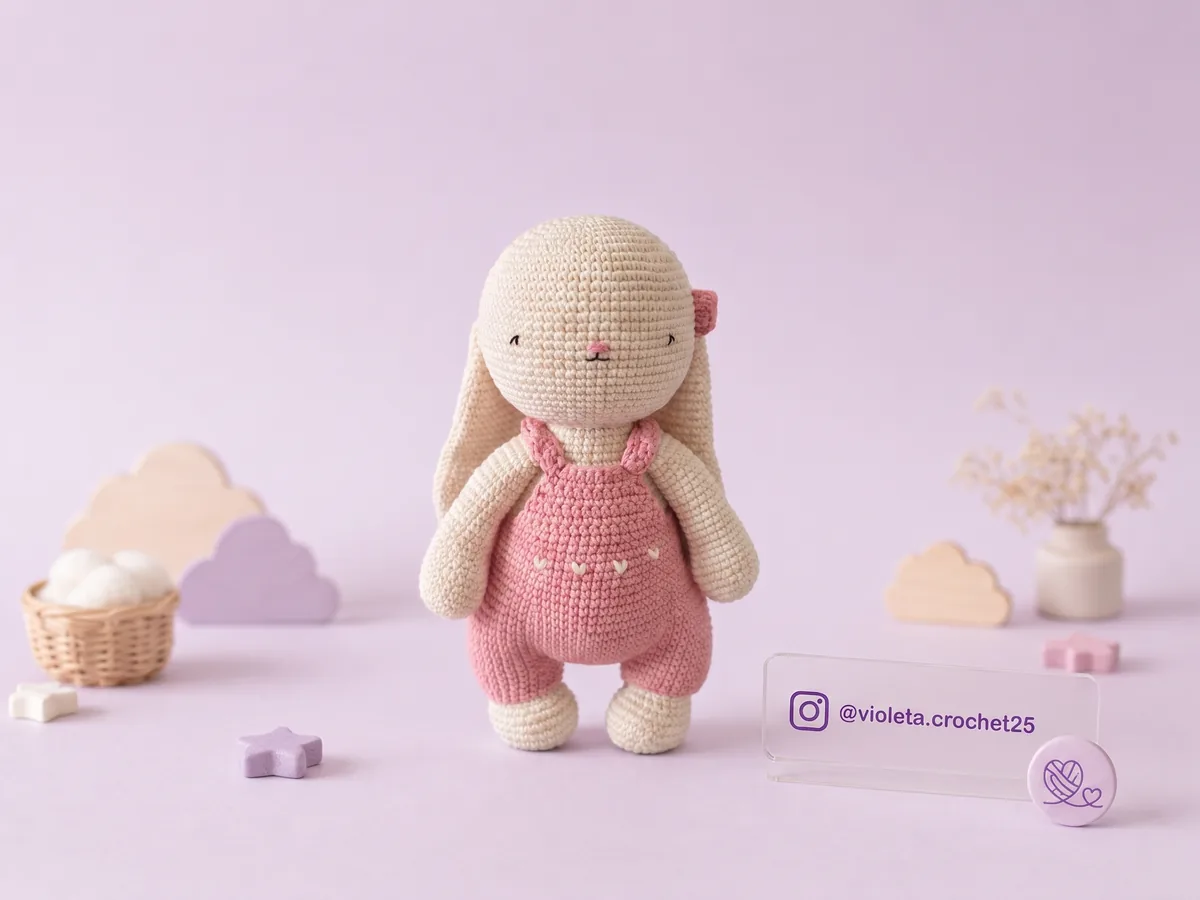 Coneja Nube tejido a mano por Violeta Crochet