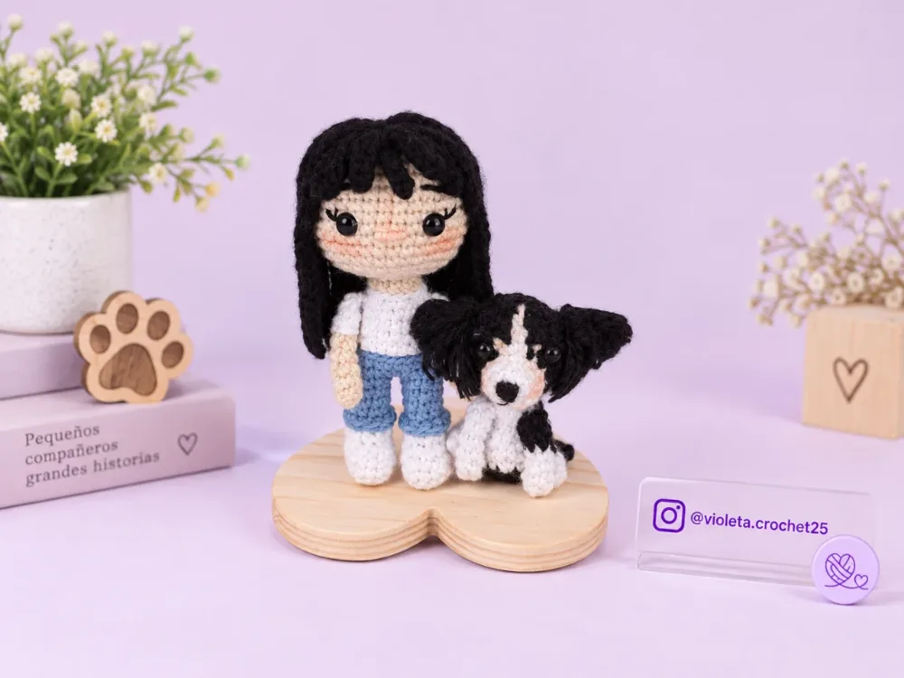 Mi mascota & yo tejido a mano por Violeta Crochet