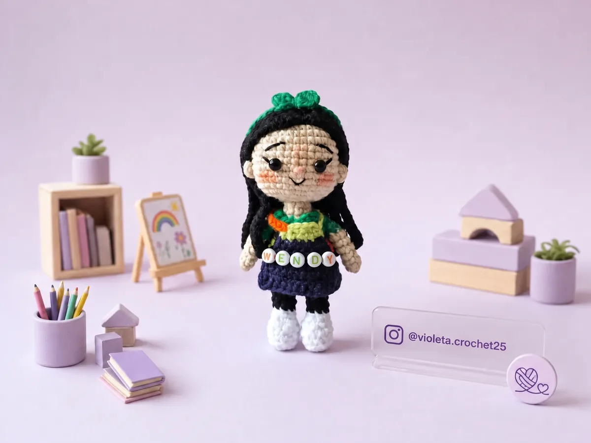 Maestra Inicial tejido a mano por Violeta Crochet