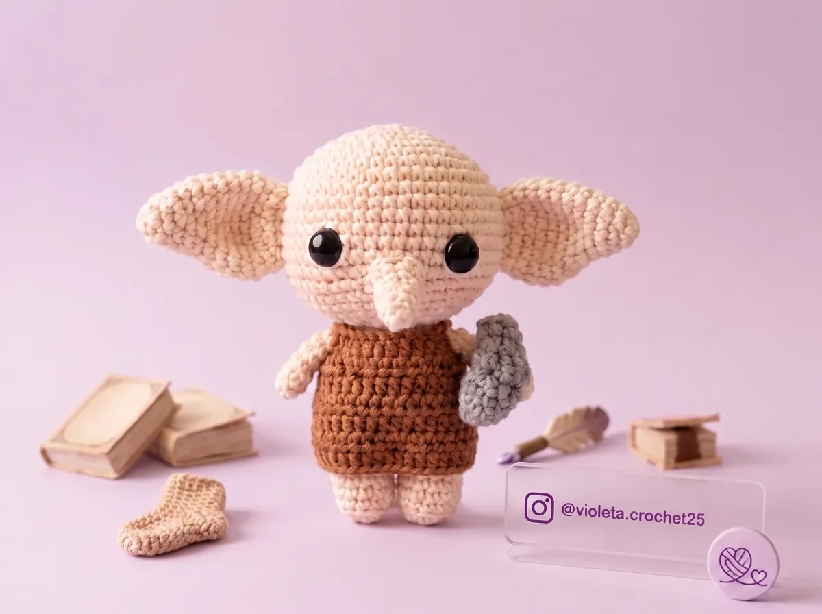 Dobby tejido a mano por Violeta Crochet